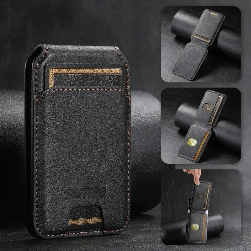 Leather Card holder with MagSafe - Keto